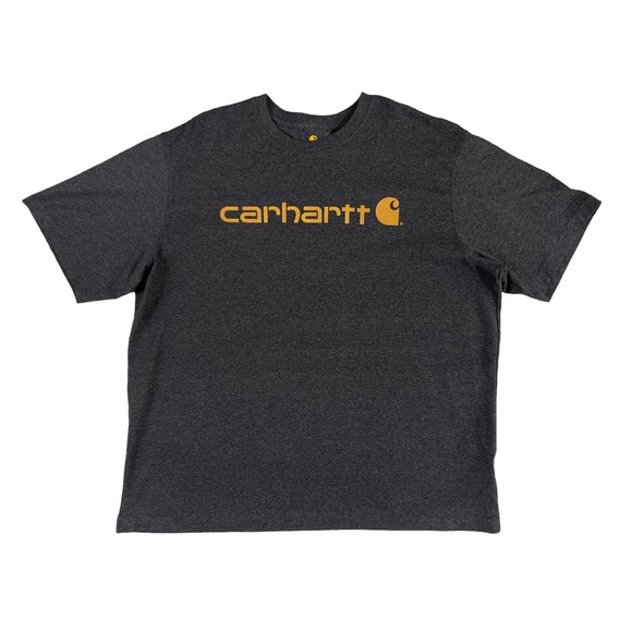 Carhartt Original Fit Men Short Sleeve Crewneck Gray Shirt Graphic Logo Size 2XL - Picture 1 of 7